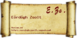 Eördögh Zsolt névjegykártya