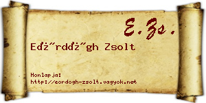 Eördögh Zsolt névjegykártya